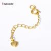 14K Gold Plated Extension Chain With Lobster Clasps End Extension Tail Chain Connector For DIY Bracelet Necklace Making Findings