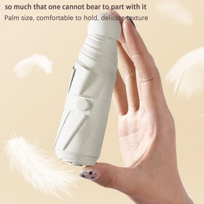 Anti-UV Mini Umbrella Wind and Water Resistant Umbrella Women Pocket Sun Umbrella for Rain Parasol