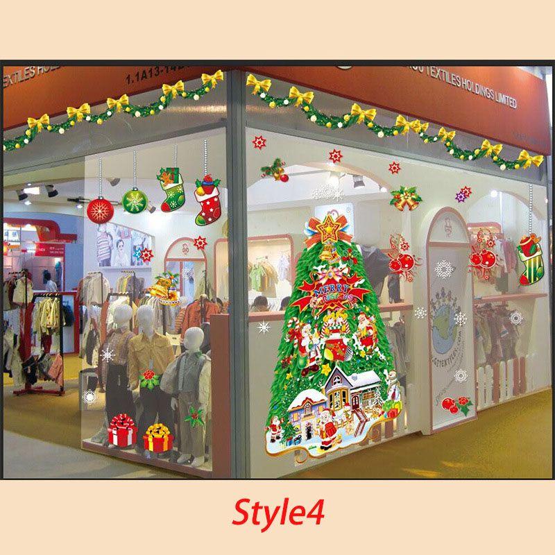 Timeless Design Removable Santa Claus Window Door Wall Sticker Vinyl Decal For Xmas Home Decor