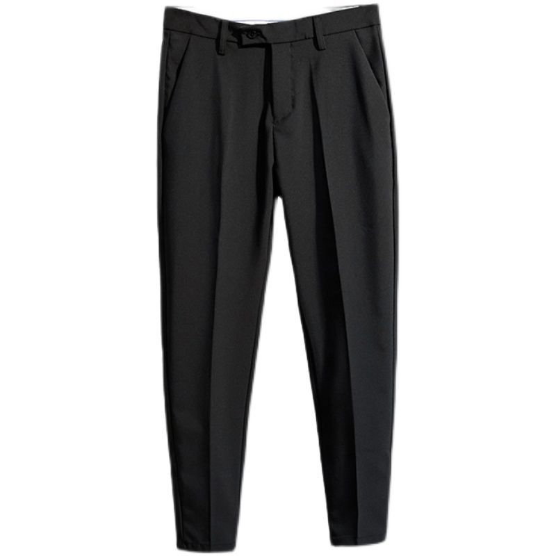 Trousers Men's Casual Slim Fit Nine Points Summer Style Drape Trend Light and Mature Style Professional Dress Suit Pants Regular Pants
