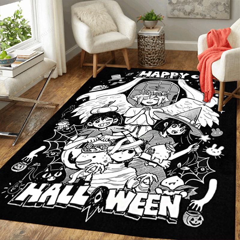 Omori Halloween Rug Floor Mat for Living Room or Bedroom Soft and Comfortable Carpet a Gift for Birthday and Holiday.