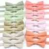New Color Light Green Pink Peach Solid Cotton Parent-Child Bowtie Sets Kids Pet Men Women Butterfly Daily Cravat Gift Accessory