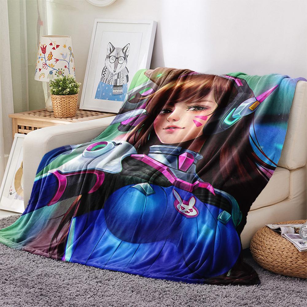 D.Va  Print Flannel Blanket, High quality Comfortable for All Seasons, Home Decor, Warmth and Comfort