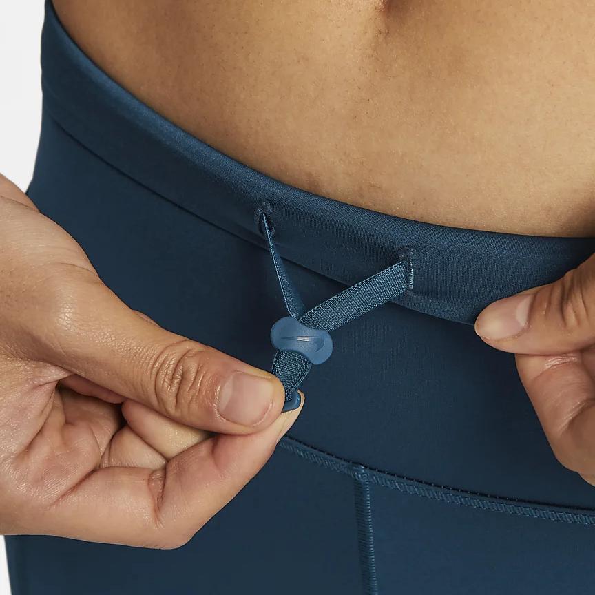 New Nike Nike Go SS23 Athletic Trousers Women's Embroidered Straw Blue DQ5673-460