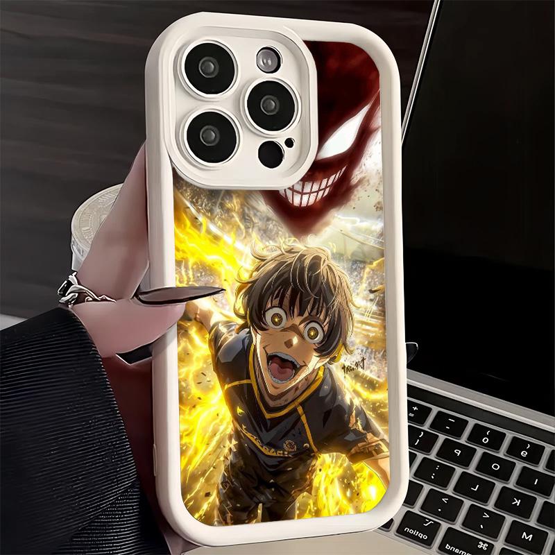 Phone Case for iPhone 17 Air 16E 15 16 Pro Max Blue L-Lock Bachira Meguru Cover 14 Plus 13 12 Mini Soft Shell Silicone Fundas