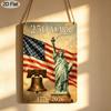 2D Flat "250 Years of America" 1776-2026 Metal Sign 7.87x11.81inch - Aluminum Statue of Liberty Patriotic Decor for Veterans, Memorial Day