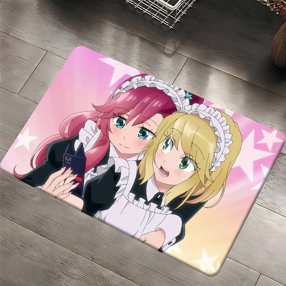 

K-Koi W-Wa Sekai Seifuku No Ato Floor Mat Rectangle Anti-slip Home Soft Badmat Front Door Indoor Outdoor Mat Hotel Decor Mat 40x60 cm