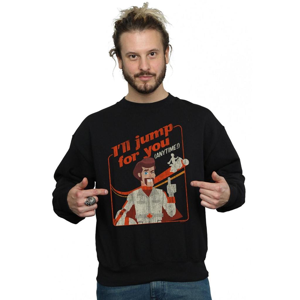 Disney Mens Toy Story 4 Duke IÂ´ll Jump For You Sweatshirt