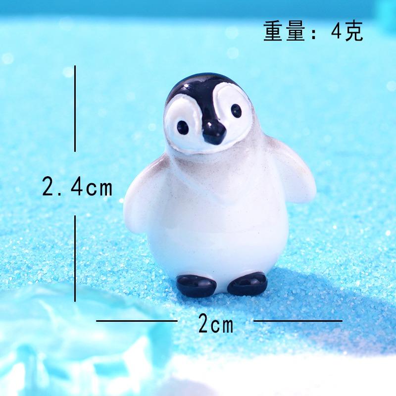 10Pcs Cute Penguins, Polar Bears, Moss, Micro Landscape, Snow Seals, Ice Blocks, Christmas Scenery Accessories