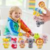 10Pcs Animal Finger Puppet Toddlers Storytelling Playtime Role Playing Cartoon Lion Pig Tiger Fox Monkey Koala Giraffe Educational Comfort Toy