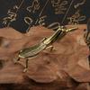 Simulare alamă Mantis ornament insecte antice figurine miniatură birou decoratiuni artizanale ceai animale de companie Feng Shui colecții
