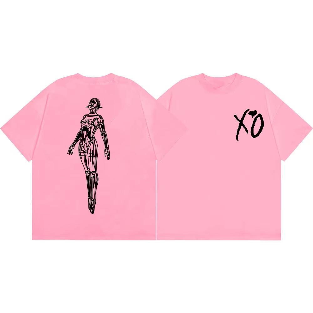 Rapper The Weeknd Merch T-shirt Men Women Fashion Hip Hop Short Sleeves Oversized Streetwear Y2k High Quality Female Male Clothing