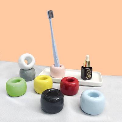 Ceramic Toothbrush Holder with Logo Printing Option
