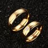 Vnox Hot Wedding Bands Rings For Women Men Gold-Color Stainless Steel Engagement Ring Jewelry
