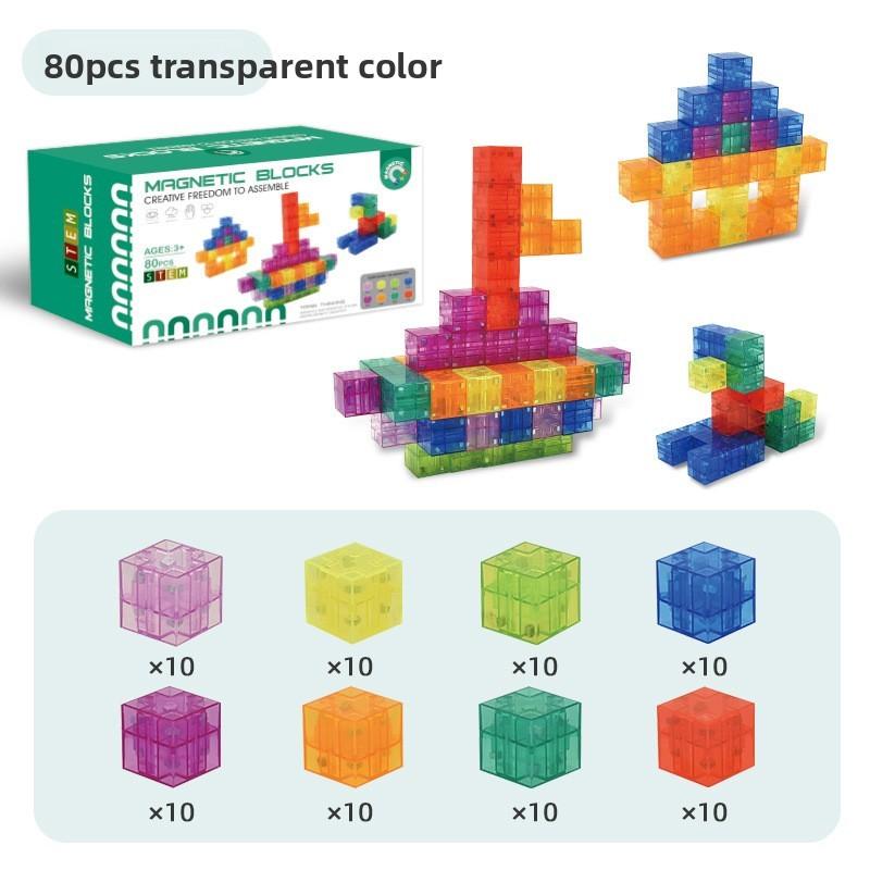My Block World Magnetic Construction Set With Abs Plastic And Diy Assembly For Kids