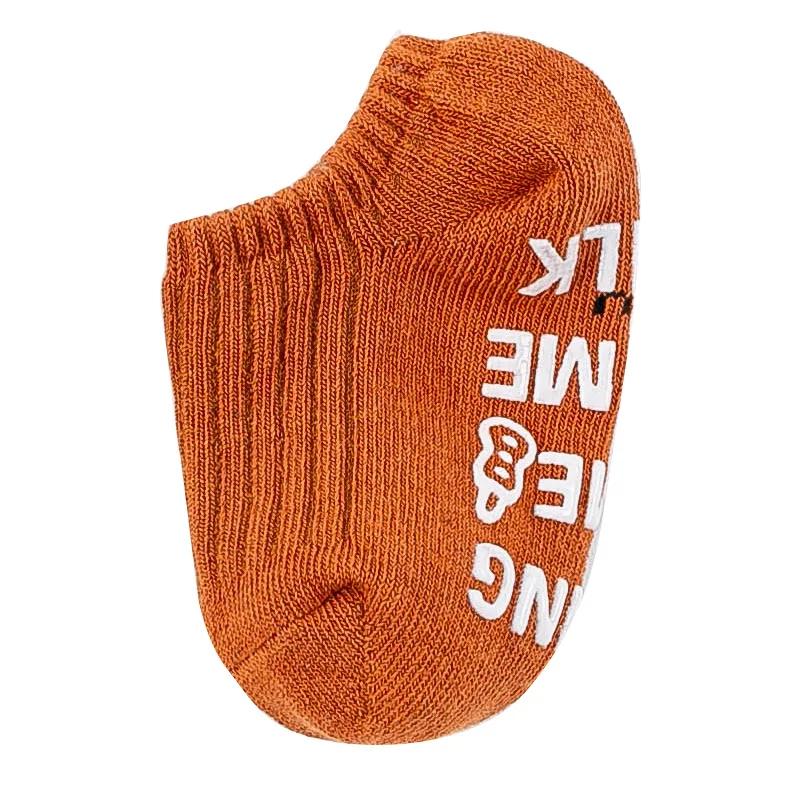 Cute Candy Color Stripe White Baby Floor Socks Summer Spring Thin Cotton Rubber Anti-slip Short Ankle Stockings for Boys Girls