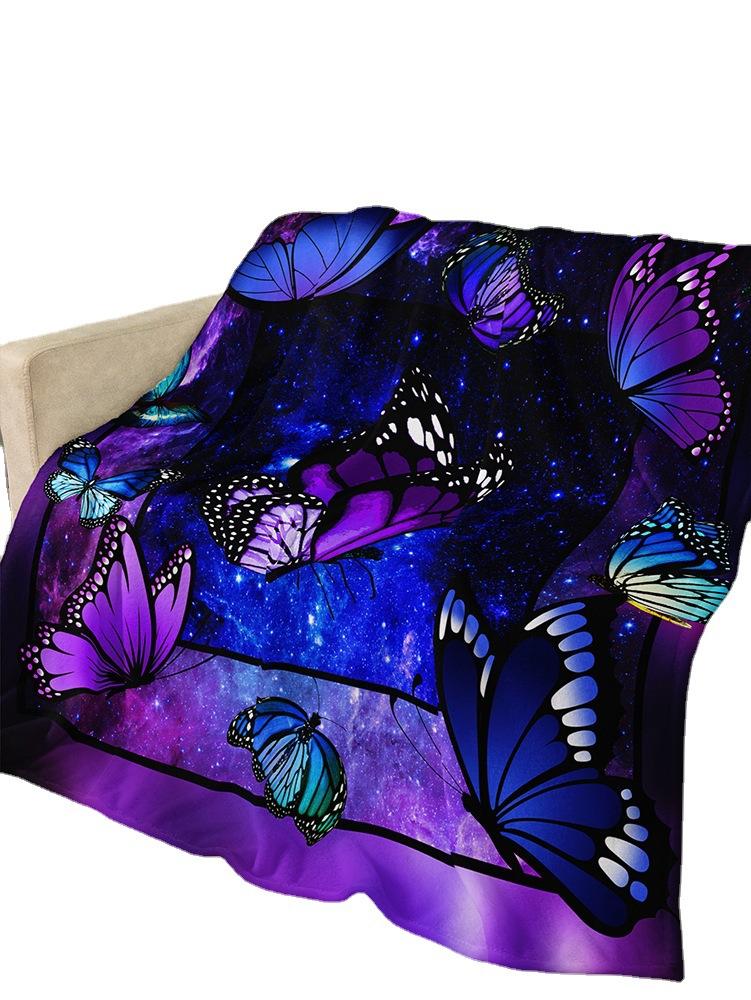 Flannel Blanket Animal Butterfly Dark Wind Blanket Crystal Fleece Blanket Spring And Autumn