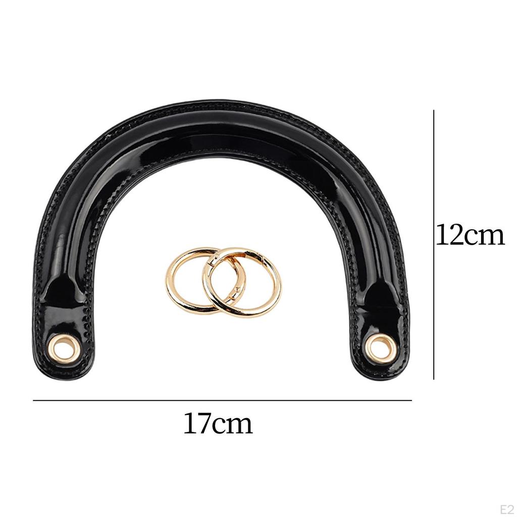 2 X U Shape Purse Handles Bag Women Handbag Straps Replacement for DIY Tote