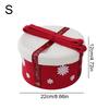 Christmas Decoration Storage Basket With Dust Cover Holiday Gift Box Cotton Rope Woven Snacks Small Gift Storage Basket