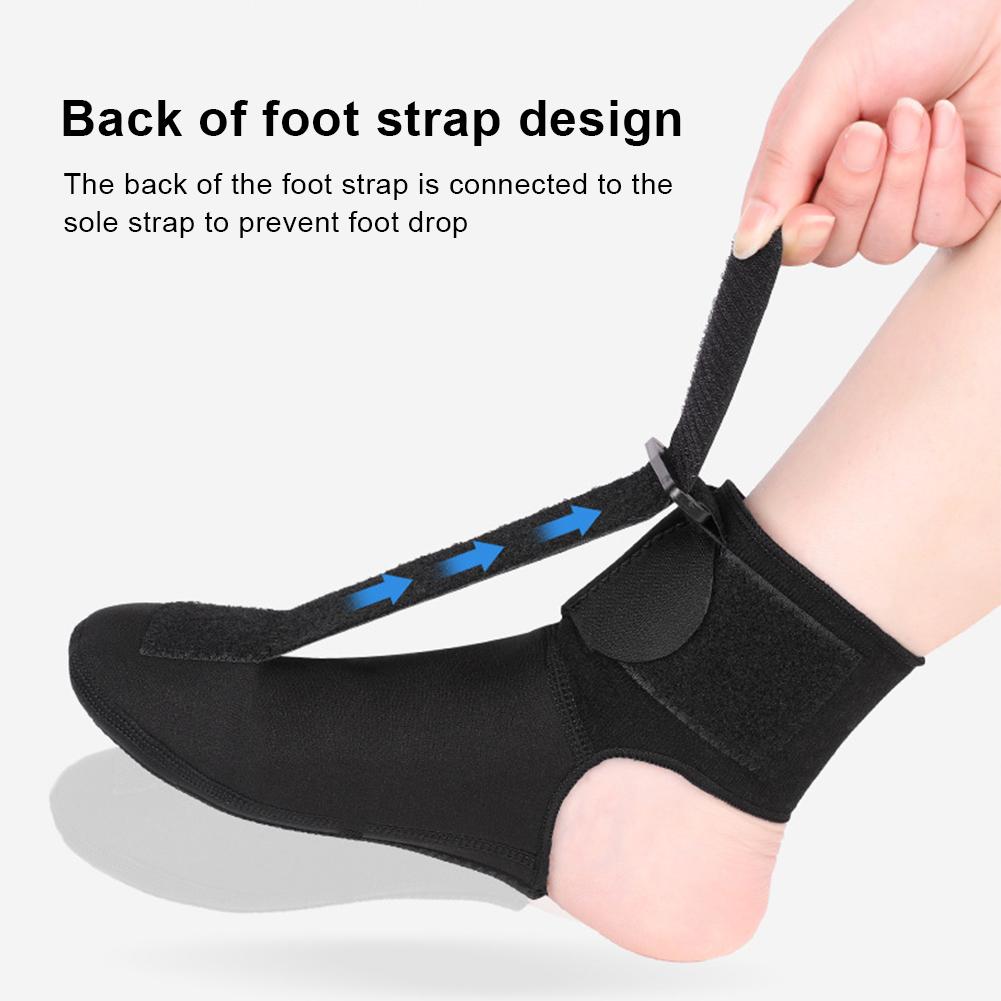 Fotledsortos för hängande fot Hängande fotstrumpa Justerbart fotstödstrumpa Mjuk sträckare för plantar fasciit för akillestendinit