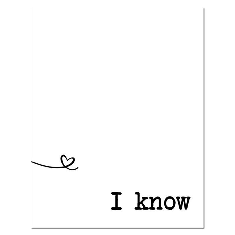 

Минималистский подарок «Я люблю тебя, я знаю, что люблю» Печать на холсте Картина на стене Картины Романтическая цитата Плакат Декор для дома и спальни 30X40cm No Frame