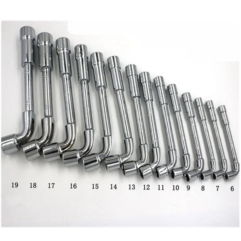 

L-type Wrench Car Repair Tool Double Headed Angled Hollow Hexagonal Socket Wrench Multifunctional Maintenance Tool Wholesale 6 mm серебряный