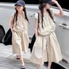 Girls' Fashionable Summer 2025 Two-Piece Set: Short-Sleeve Top & Seven-Point Pants