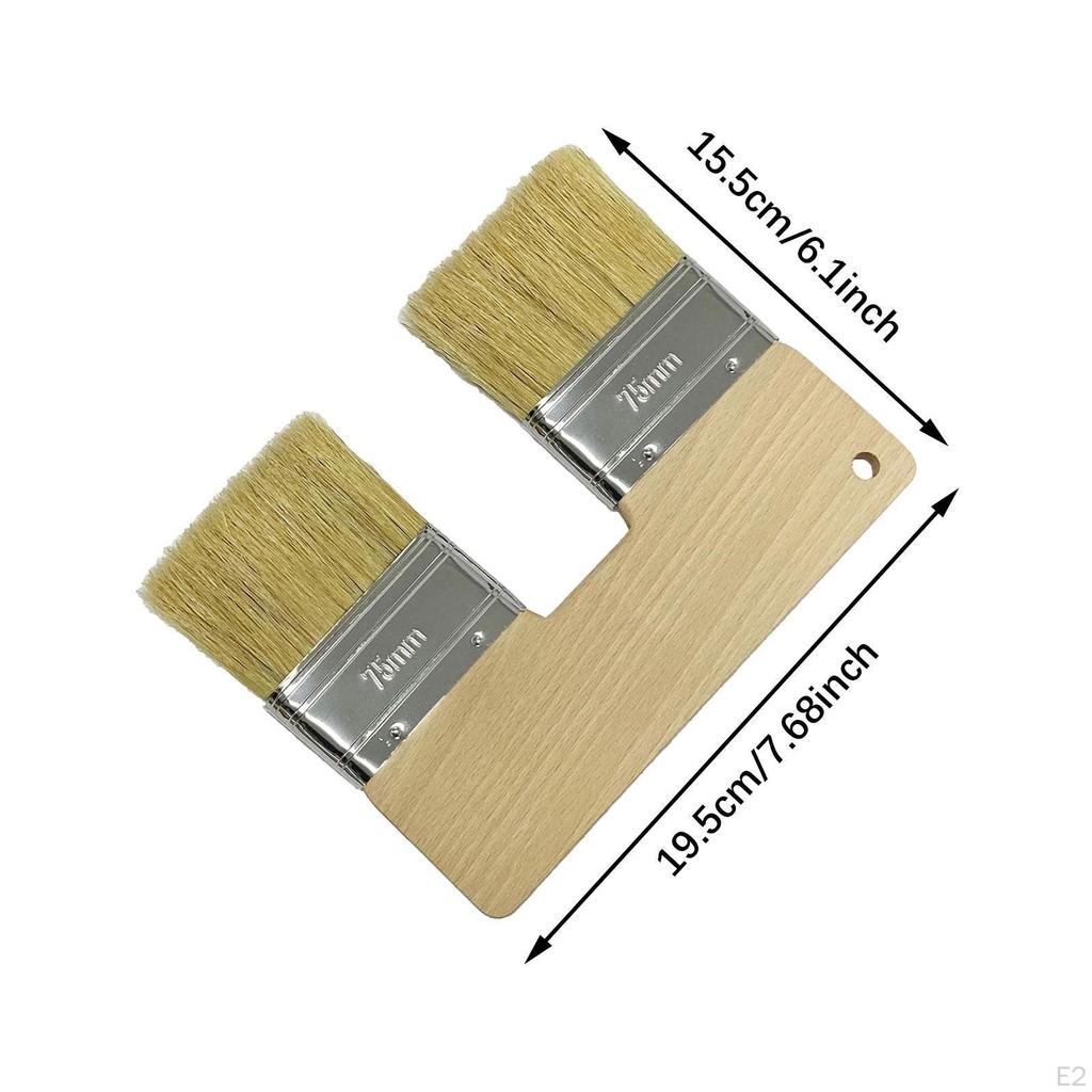 Double Paint Brush, Stain Professional Flat Texture Heads Painting Brush