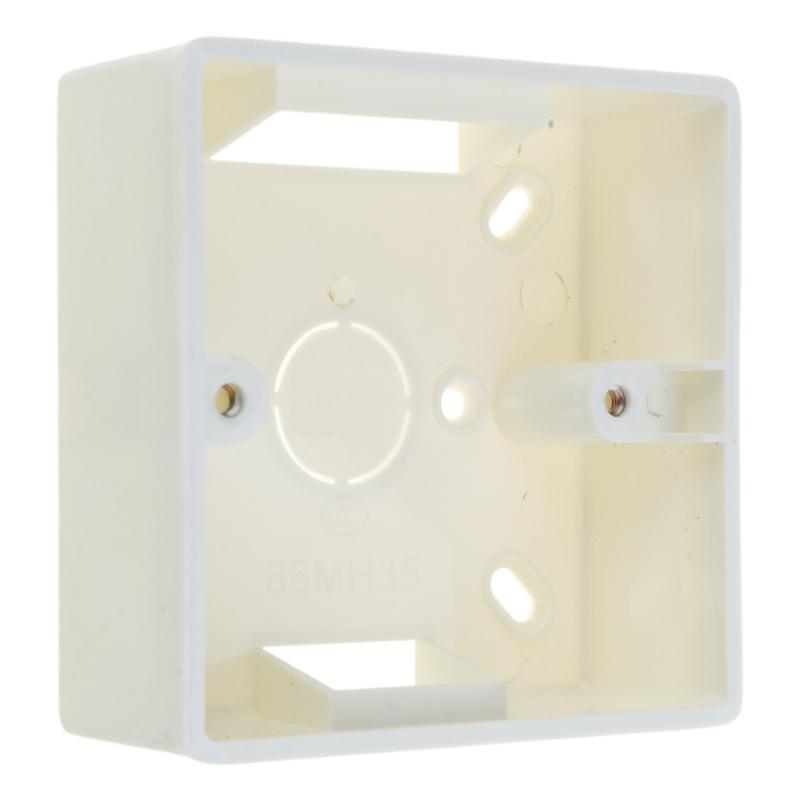 86 Type Wall Switches Socket Protections Box Electrical Outlet Mounting Box White Plastic Protections Box Easy to Install