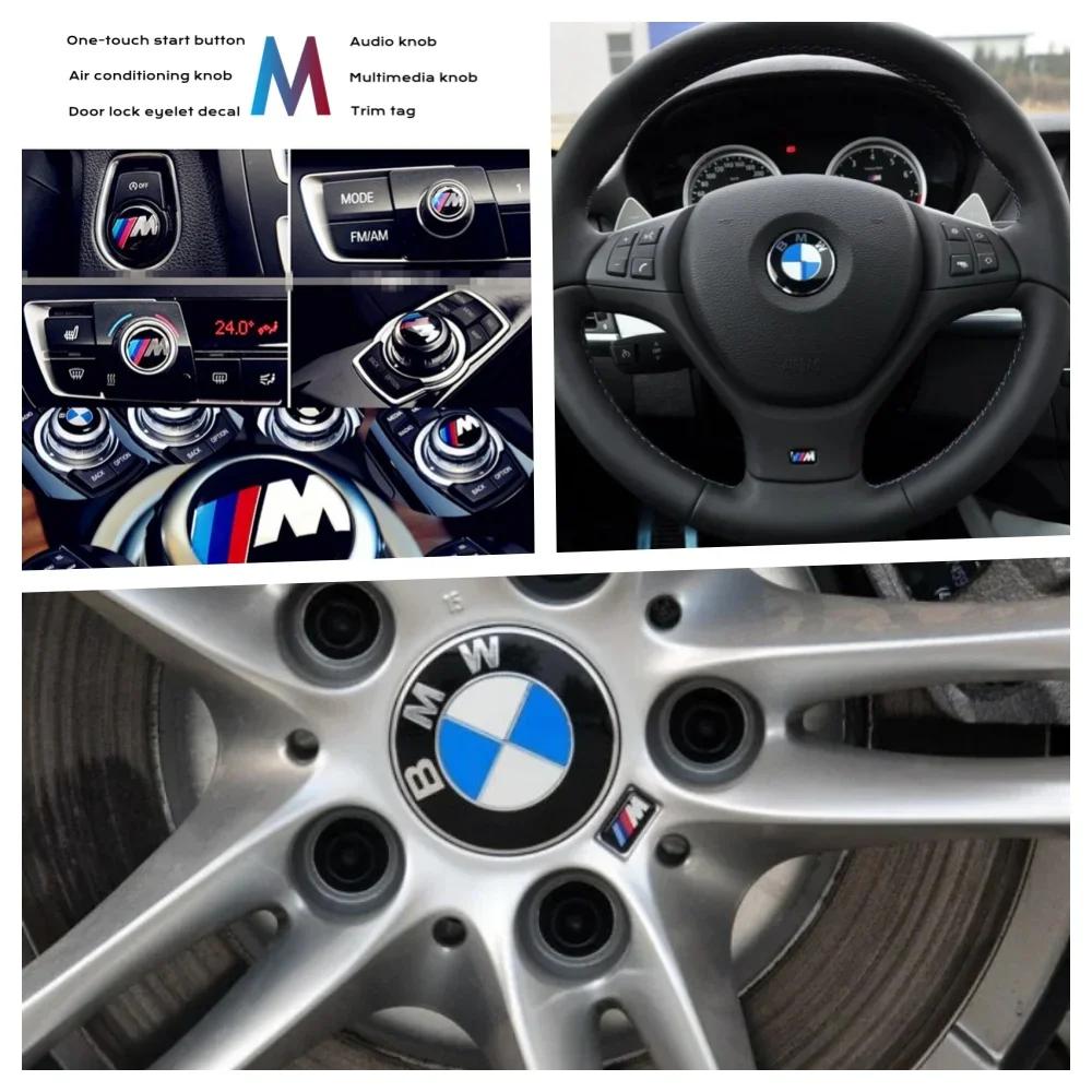 Für BMW Heiß 2025 Für Alle BMW E46 E39 E38 E90 E60 E36 F30 F20 X1 X3 X5 M Logo Auto Lenkrad Nabenkappen Mittel Emblem Abzeichen Sti