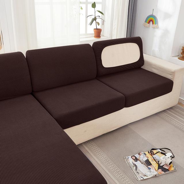 

Водонепроницаемые чехлы на диваны для гостиной, клетчатые чехлы на сиденья дивана, эластичные чехлы для подушек для диванов, чехлы для диванов, чехлы для дома 1R(50-63CM) кофейный