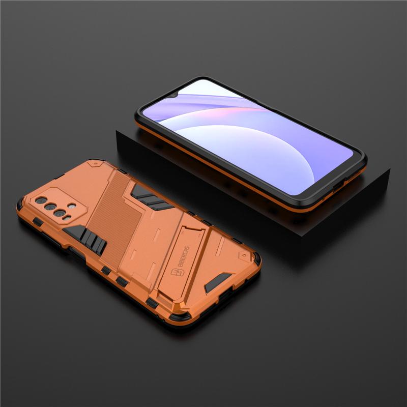 For Peatkop Xiaomi Redmi 9T Case Armor Shockproof Protection Cover For Xiaomi Redmi 9T Stand Holder Rugged Silicone Case
