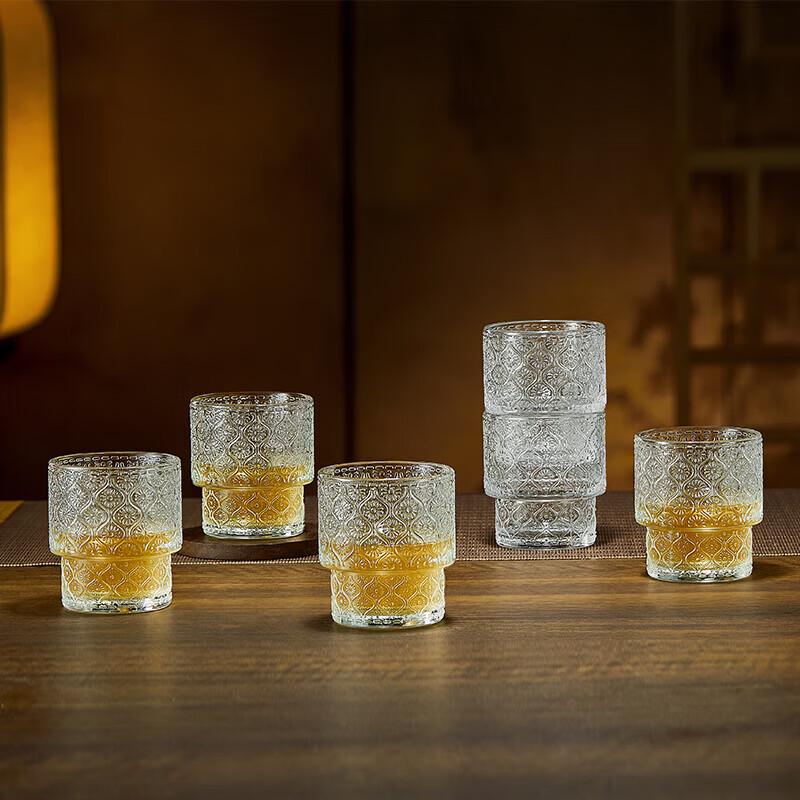 BOLIDOMI Tangying Embossed Glass Cup Set