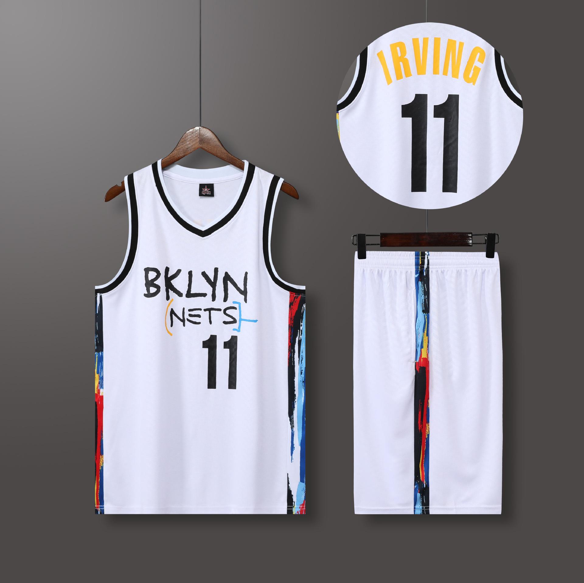 Nets City Edition White basketball jersey No.11 Kyrie Irving 16