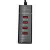 Smart 4-Port USB Charger: 5V 2.4A Power Strip for Apple & Xiaomi Devices