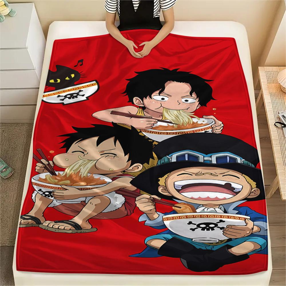 Manta de Franela con Estampado de Personaje de One Piece, Alta calidad Cómoda para Todas las Estaciones, Decoración del Hogar, Calidez y Comodidad, Perfecta para Regalos de Navidad