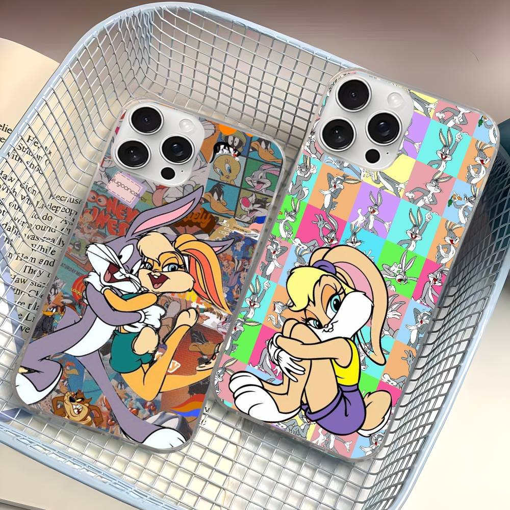 Cartoon Lola Rabbit BBunnys Phone Case For iPhone 17 16 15 14 13 12 11 Plus Pro Max Satin Colorful Glossy Cover