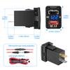 12/24V Quick Charge 3.0 and PD USB C Car Charger Socket Power Adapter with Digital LED Voltmeter for Vehicles