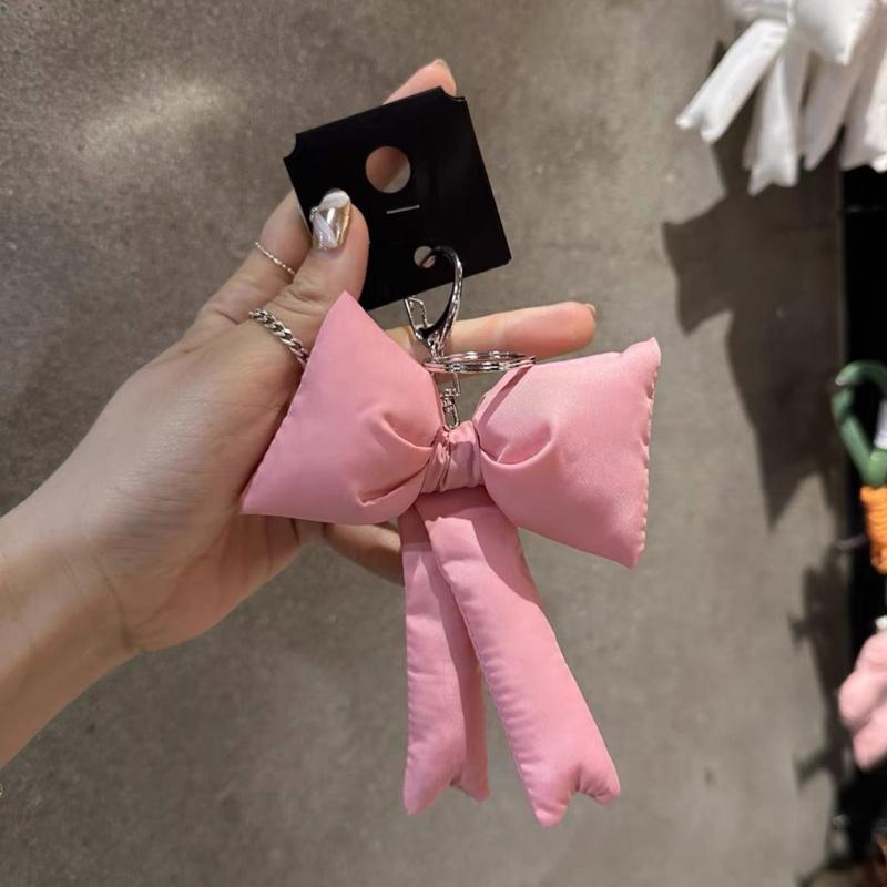 Practical Bowknot Keyring Mobile Phone Accessory Pendant Cute Backpack Decorations Soft Bag Charm for Handbag Wallet Car