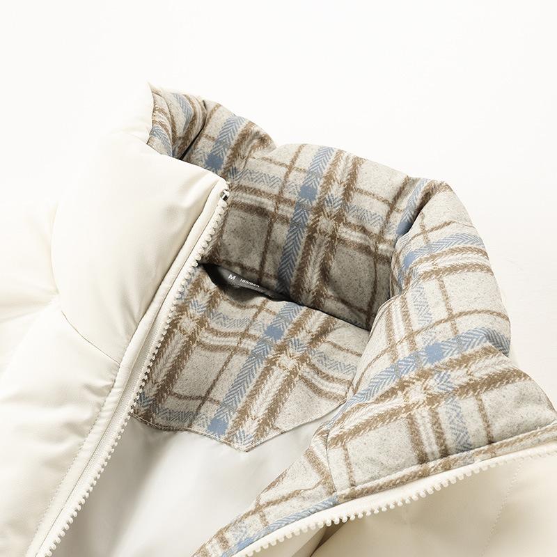 Winter Cotton Padded Jacket for Men, Warm Standing Collar, Bread Jacket, Cotton Coat, Casual Loose Jacket