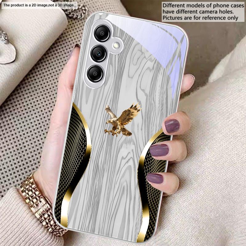 Noble Golden Eagle Ring For Samsung A20 30 22 23 24 25 26 31 32 A33 34 35 42 50 51 52 53 54 55 56 70 71 72 73 glass phone case