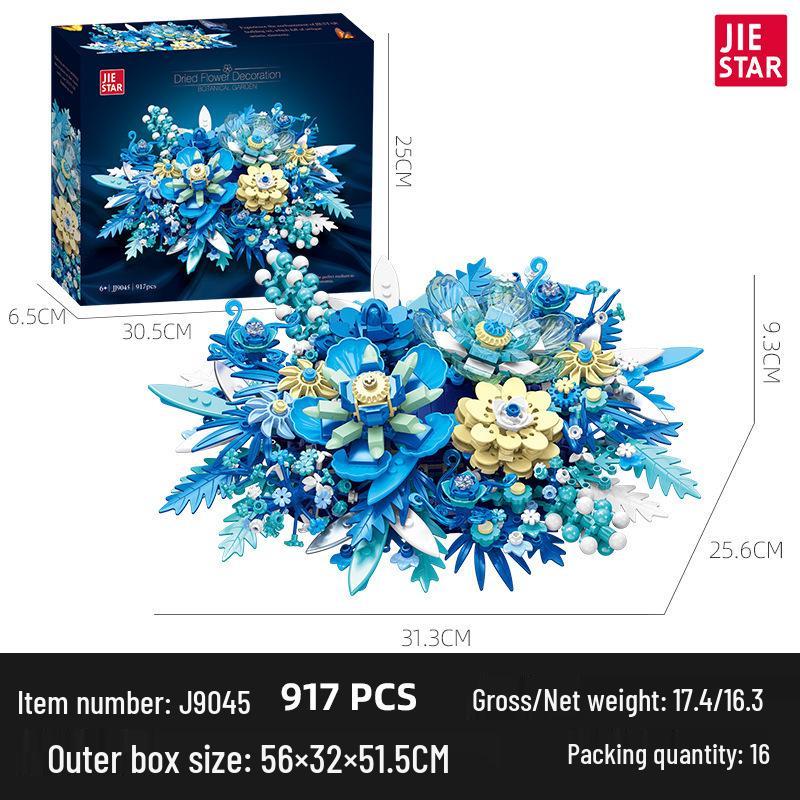 Eternal Flower Bouquet Building Blocks Pendant Compatible with LEGO DIY Ornaments Model Toys