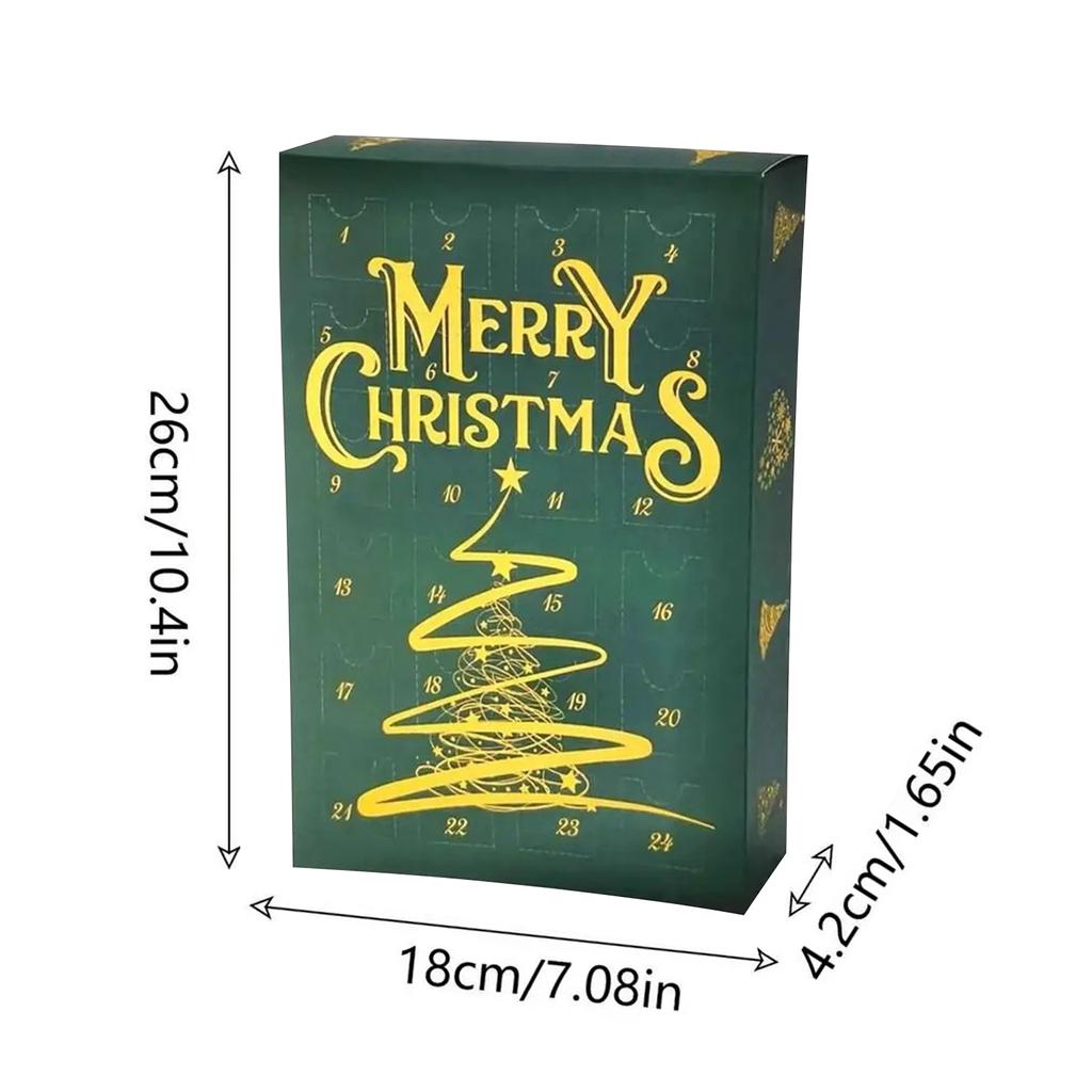Crystal Xmas Countdown Calendar with Natural Crystals Advent Countdown Calendar for Girls Ladies Women