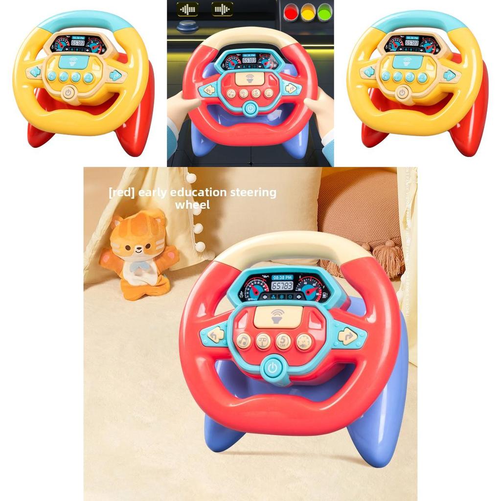 Kids Steering Wheel Toy With Interactive Lights And Sound For Childrens Playroom And Outdoor Activities
