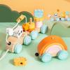 Wooden Animal Cat Panda Toy Train With Interlocking Carriages For Baby Development And Kids Play