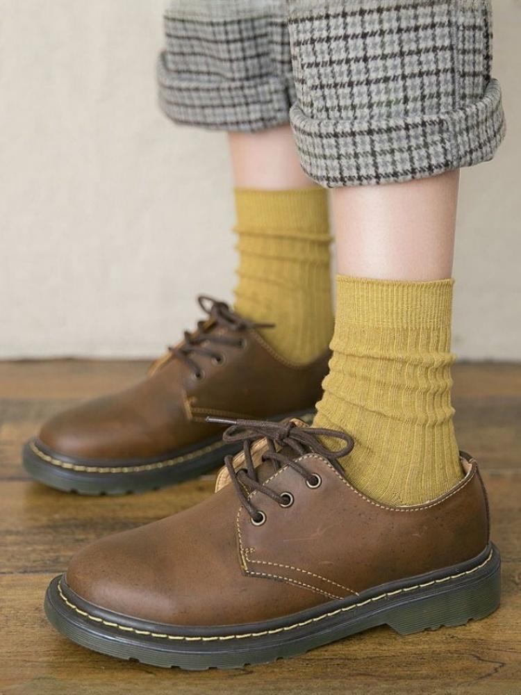 Sugar Fruit Striped Couple Mid Length Socks, Breathable, Sweat Absorbing, and Odor Proof, Suitable for Outdoor Hiking Activities