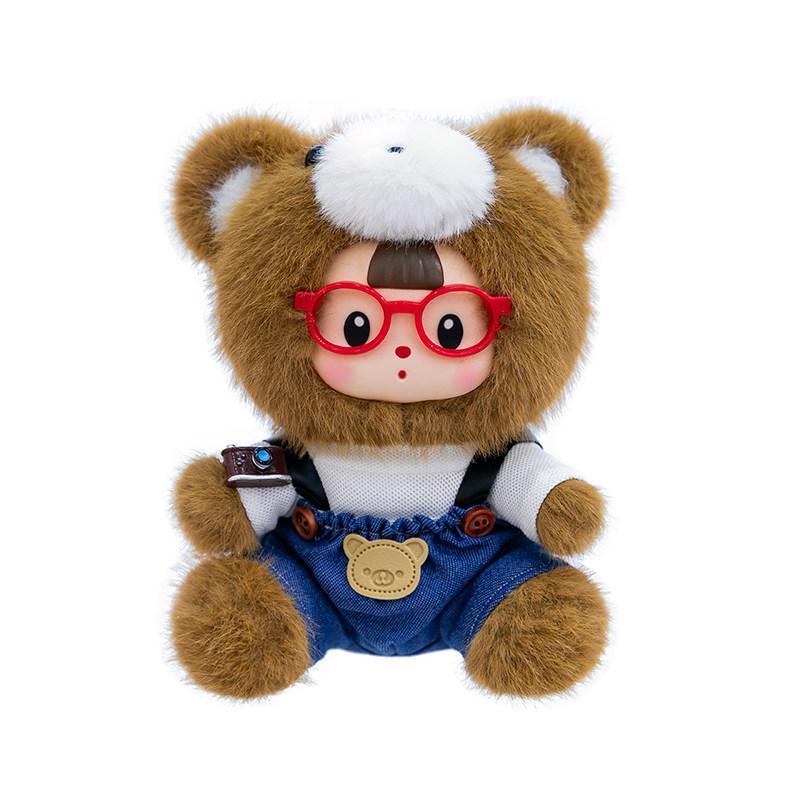2026 New Little Red Riding Hood Big Gray Wolf Vinyl Plush Toys Cute Scholar Bear Scholar Rabbit Plush Doll Vinyl Table Companion