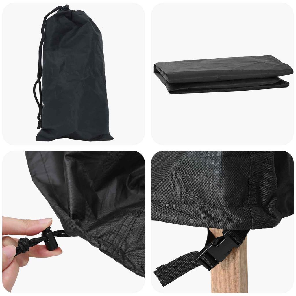 Solid Black Furniture Cover 250 x 210 x 70 cm 420D