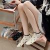 Girls Spring and Summer Retro Lovely Tulip Flower Bubble Mouth Socks