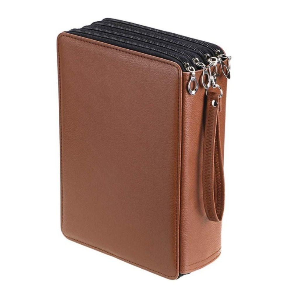 5 Layer Colored Lead Pencils Storage Bag 200 Holes Student Pen Case School Supplies